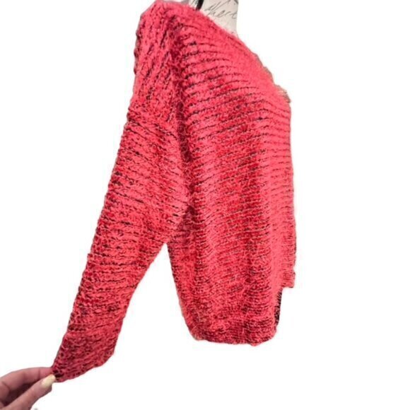 Jones‎ New York PINK Mohair Fuzzy Pull Over Sweater Size Medium Long Sleeve Soft - Picture 3 of 14
